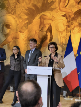 La ministre de la Culture Rachida Dati présentant ses voeux, le 29 janvier 2026