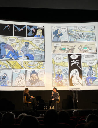 Martin Robic présente les planches de Une Fête sans Fin à paraître chez Rue de Sevres