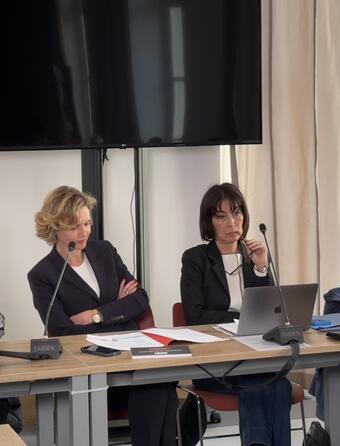 (de gauche à droite) Monique de Marco, Céline Calvez, Soumya Bourouaha, Samantha Bailly