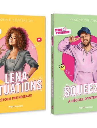 Deux premières parutions de la collection Stars d'Internet chez Hugo Jeunesse