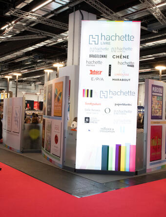 Le stand d'Hachette Livre à la foire du livre de Francfort
