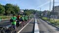 Des cyclothécaires au Havre, en 2019, lors de l’édition Le Havre-Paris.