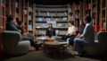 Jean Nemo (La Librairie des Écoles), Aude Sarrazin (Glénat Jeunesse), Charlotte Moundlic (Rue de Sèvres - L'École des Loisirs), Dorothy Aubert (Robert Laffont) et Aude Marzin (Librairie Plaisir de Lire) sur le plateau du webinaire jeunesse de Livres Hebdo