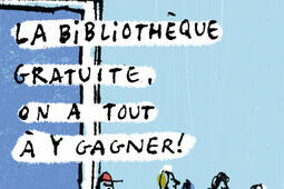 Exemple d'un visuel de la campagne de communication de l'ABF pour la gratuité d'inscription en bibliothèque.