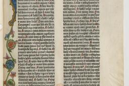 Extrait de la Bible de Gutenberg, exemplaire de la BnF