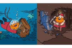 Le bédéiste Soulcié illustre l'opération "Rouquemoute touche le fonds"