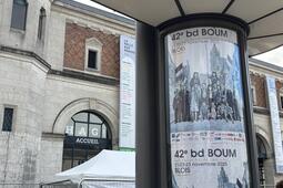 Affiche BD Boum 2025 devant la Halle aux Grains