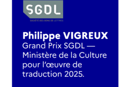 Grand prix de la traduction SGDL-ministère de la culture 2025
