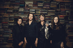 Rachida Dati, Ministre de la culture, Charlotte Casiraghi, autrice de La Félure (à paraitre chez Julliard), Régine Hatchondo, Présidente du CNL, Laurence Delamare, directrice de la librairie 7L