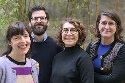 De gauche à droite : Nathalie Chapuis, Jordan Alves, Charlotte Debiolles, Yseult Chehata