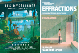 Affiches des festivals Mycéliades et Effractions 