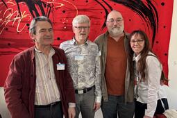 (de gauche à droite) Benoît Peeters, Sylvain Aquatias, Denis Bajram et Valérie Mangin