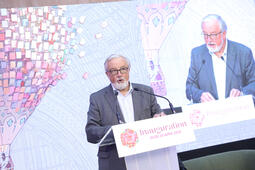 Vincent Montagne, président du SNE, lors de la soirée inaugurale du Festival du livre de Paris 2026