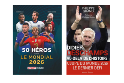 Les couvertures des 50 héros pour le Mondial 2026 (Solar) et de Didier Deschamps au-delà de l'histoire (Mareuil)