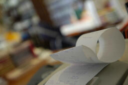 Caisse en librairie