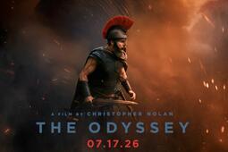 Affiche de cinéma de L'Odyssée de Christopher Nolan (Matt Damon)