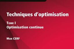 Techniques d'optimisation. Vol. 1. Optimisation continue.jpg